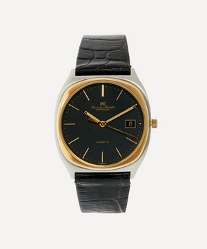 Designer Vintage - 1980s IWC Schaffhausen 14ct Gold and White Metal Watch image number 0