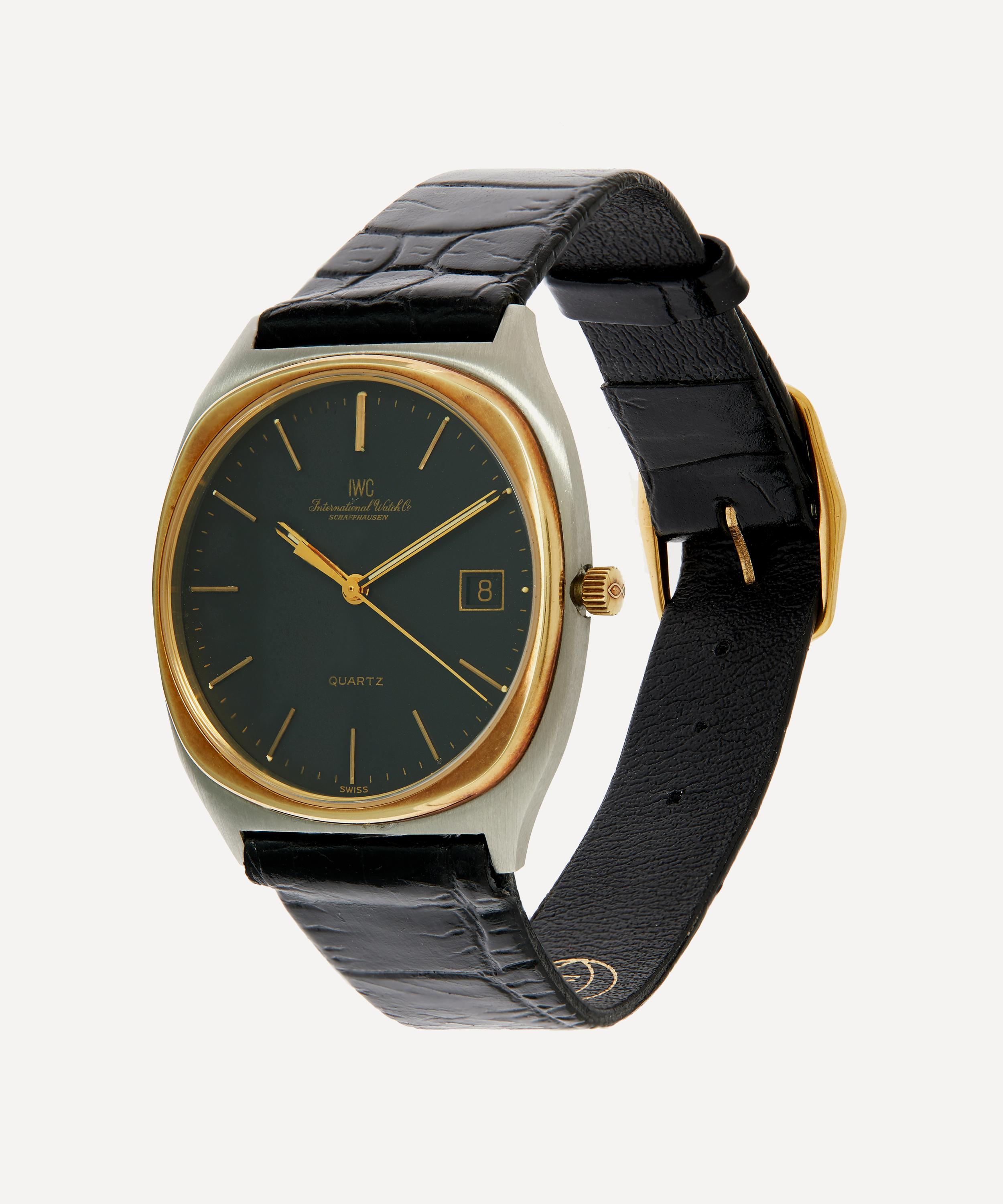 Designer Vintage - 1980s IWC Schaffhausen 14ct Gold and White Metal Watch image number 1