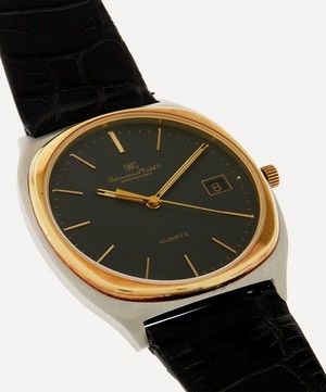 Designer Vintage - 1980s IWC Schaffhausen 14ct Gold and White Metal Watch image number 3