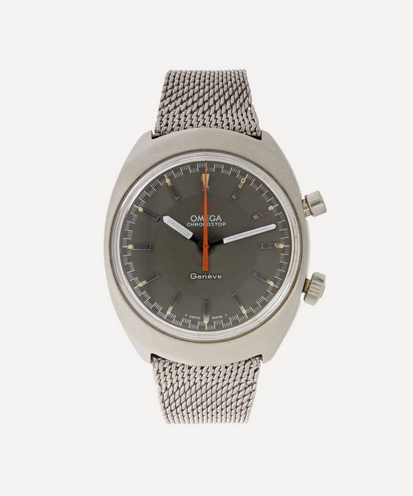 Designer Vintage - 1960s Omega Chronostop White Metal Watch