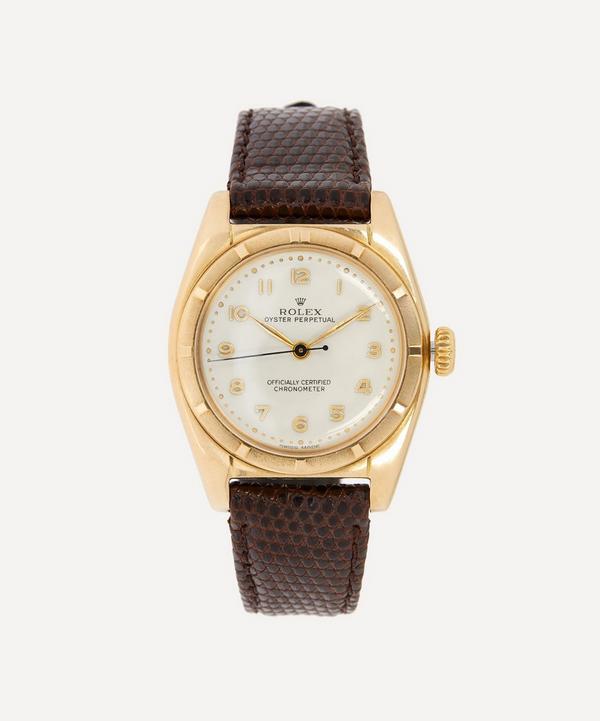 Designer Vintage - 1950s Rolex Oyster Perpetual 14ct Gold Watch image number null