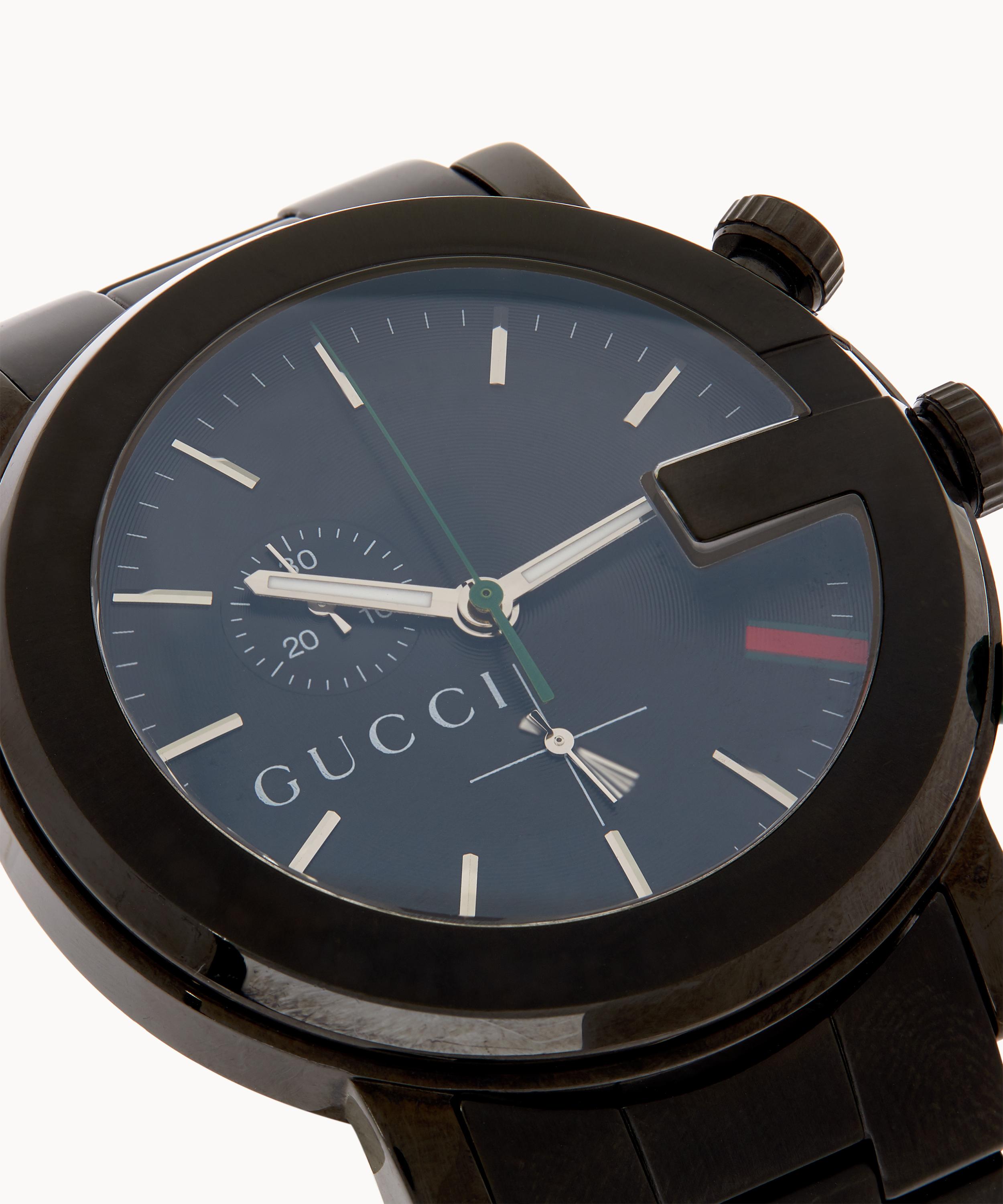 Designer Vintage Turn of the Century Gucci G Chrono Black Metal Watch Liberty