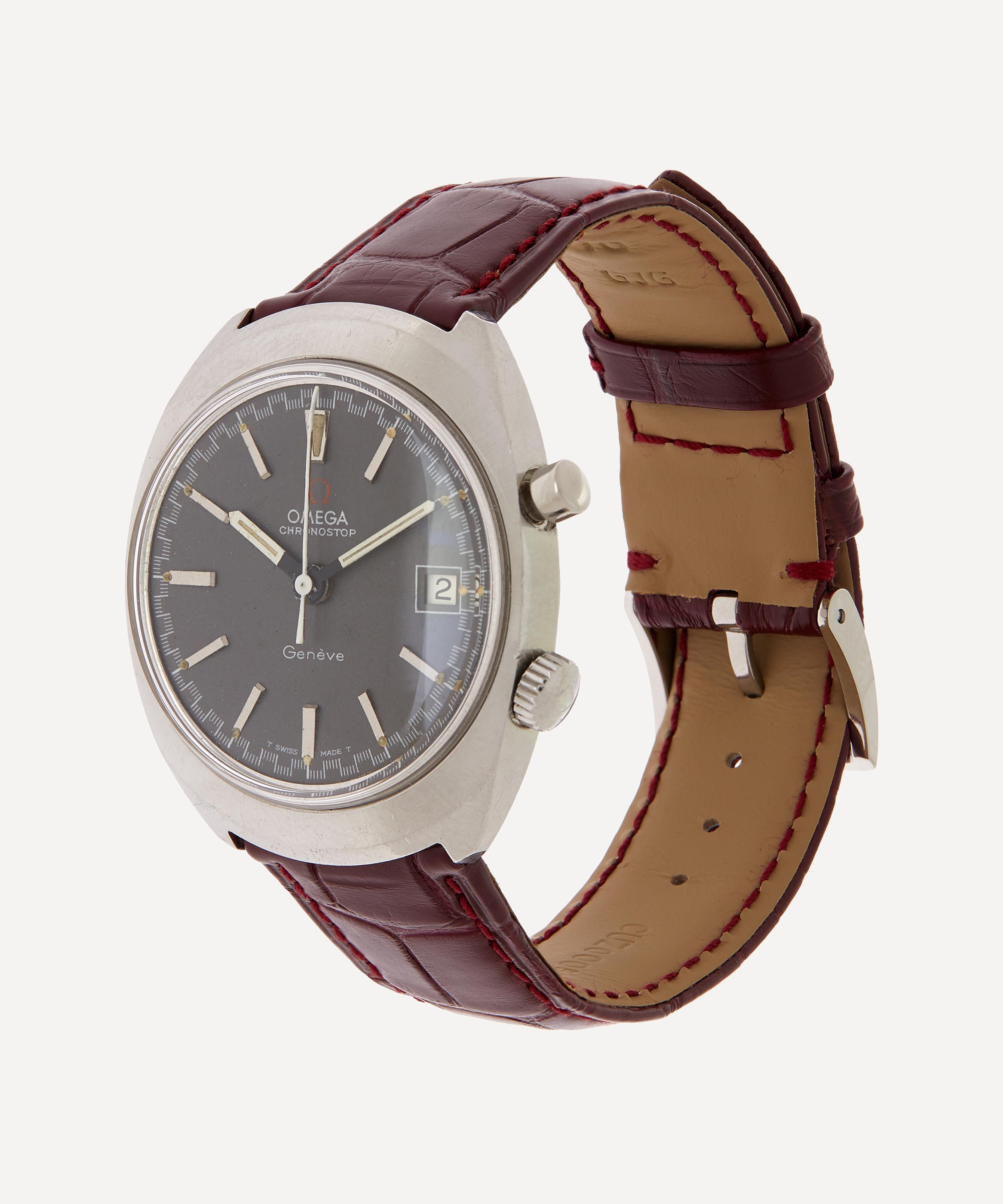 Designer Vintage - 1960s Omega Chronostop White Metal Watch image number 1