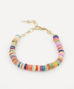 Gold-Plated Holiday Dyed Shell Bracelet