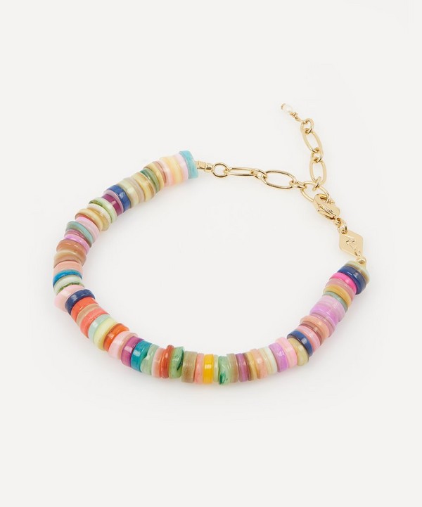 ANNI LU - Gold-Plated Holiday Dyed Shell Bracelet image number 2