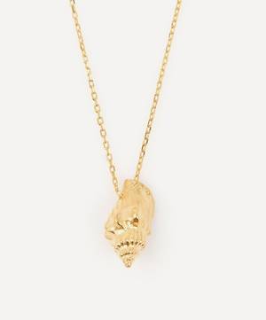 Gold-Plated Floating Shell Pendant Necklace