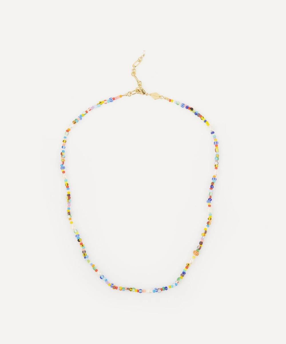 ANNI LU - Gold-Plated Petit Alaia Beaded Necklace