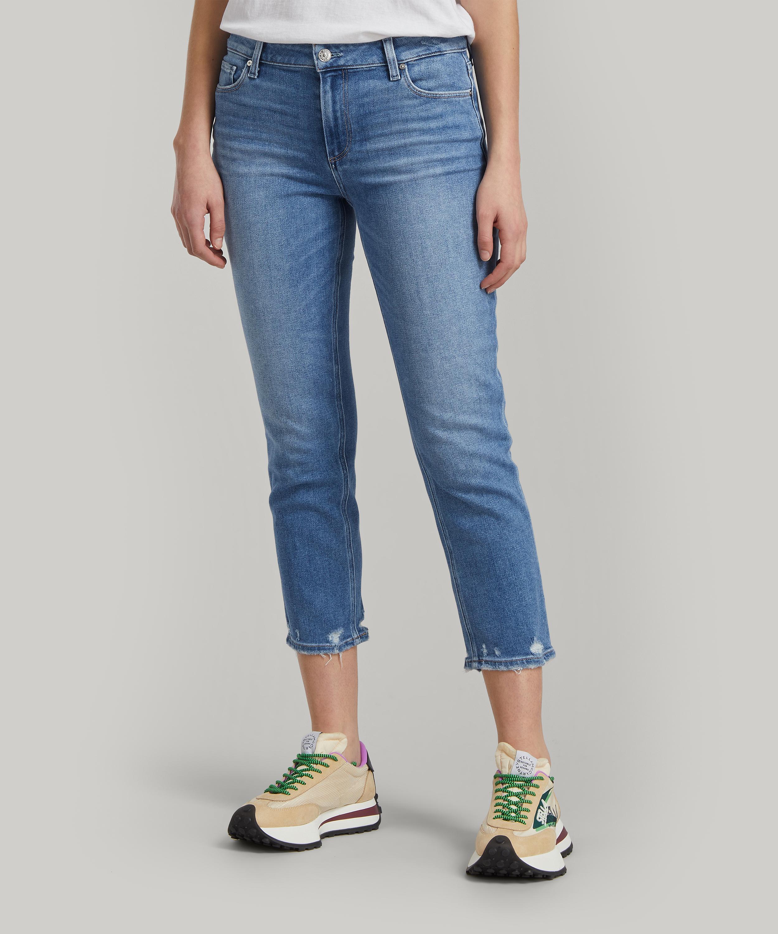 Paige Brigitte Crop Mid Rise Skinny Boyfriend Jeans