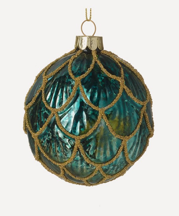 Christmas - Glass Beaded Bauble image number null