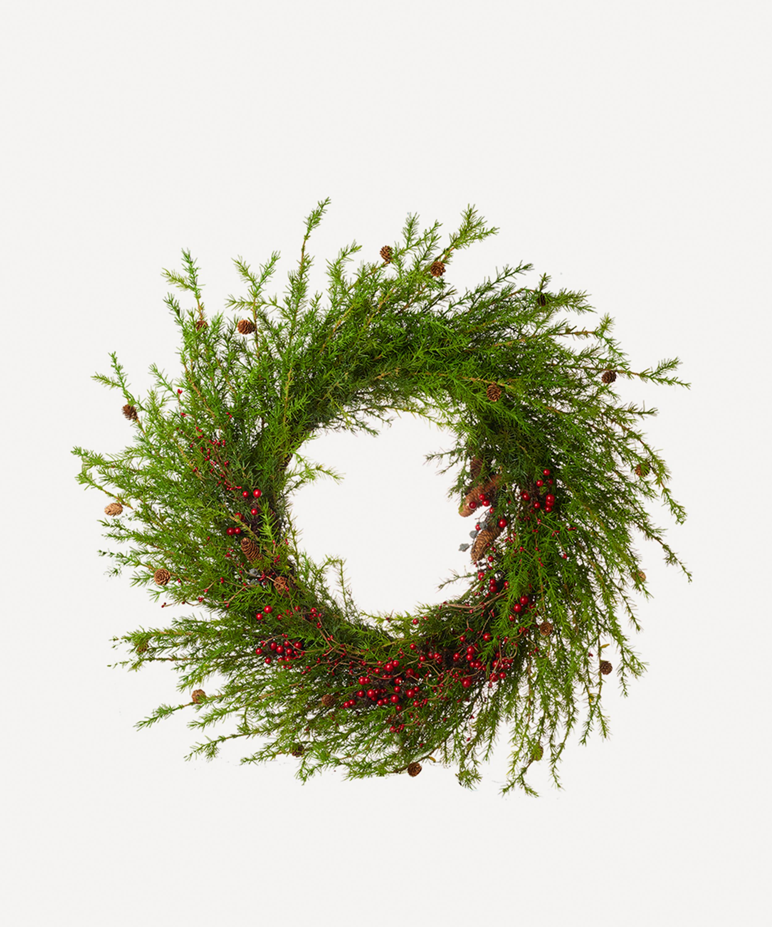 Christmas - Green Spray and Red Berry Wreath image number 0