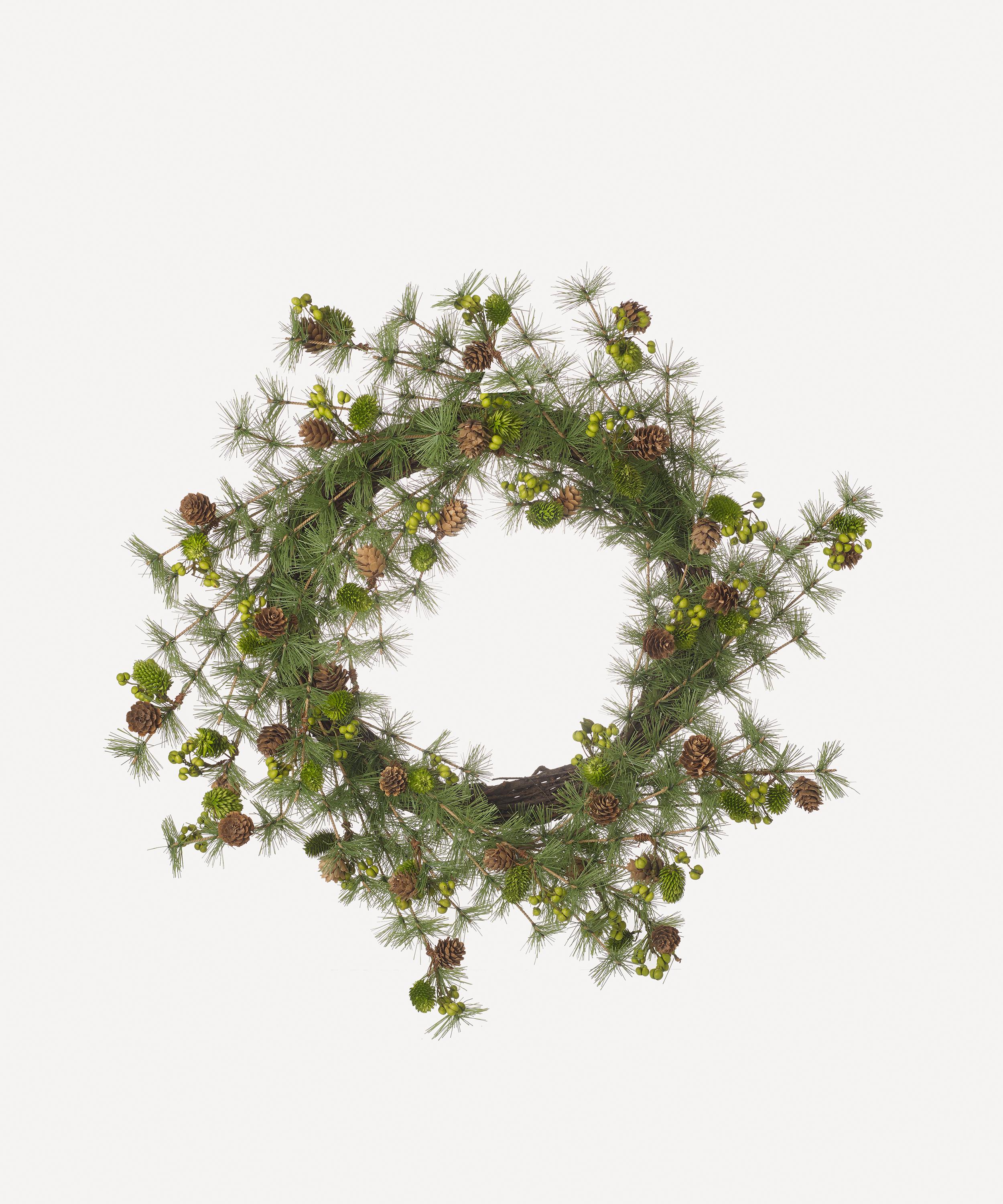 Christmas - Green Foliage and Pine Cone Wreath image number 0