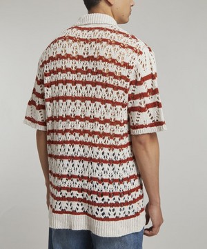 Our Legacy - Big Piquet Hemp-Blend Knitted Polo-Shirt image number 3
