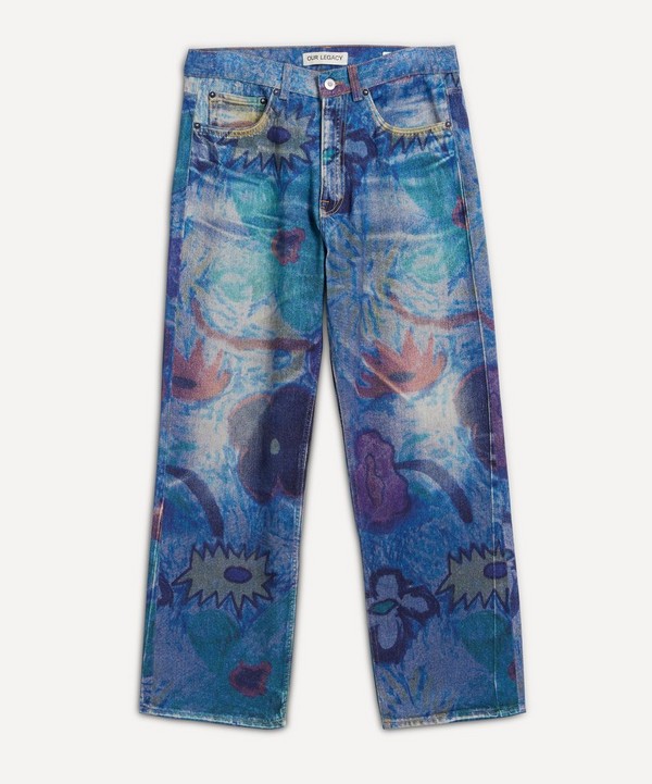 Our Legacy - Third Cut Floral Jeans image number null