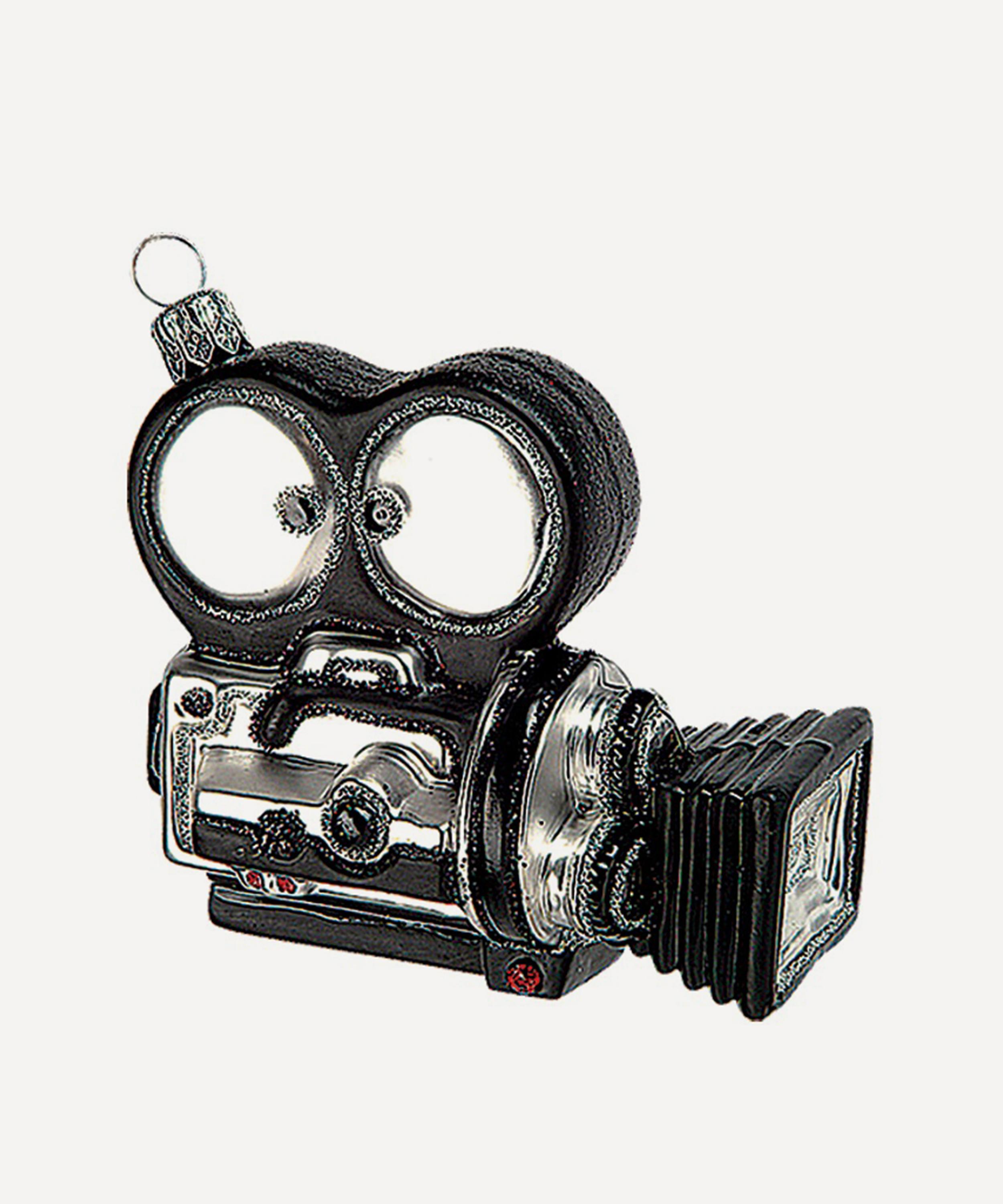 Christmas - Glass Movie Camera Ornament image number 0