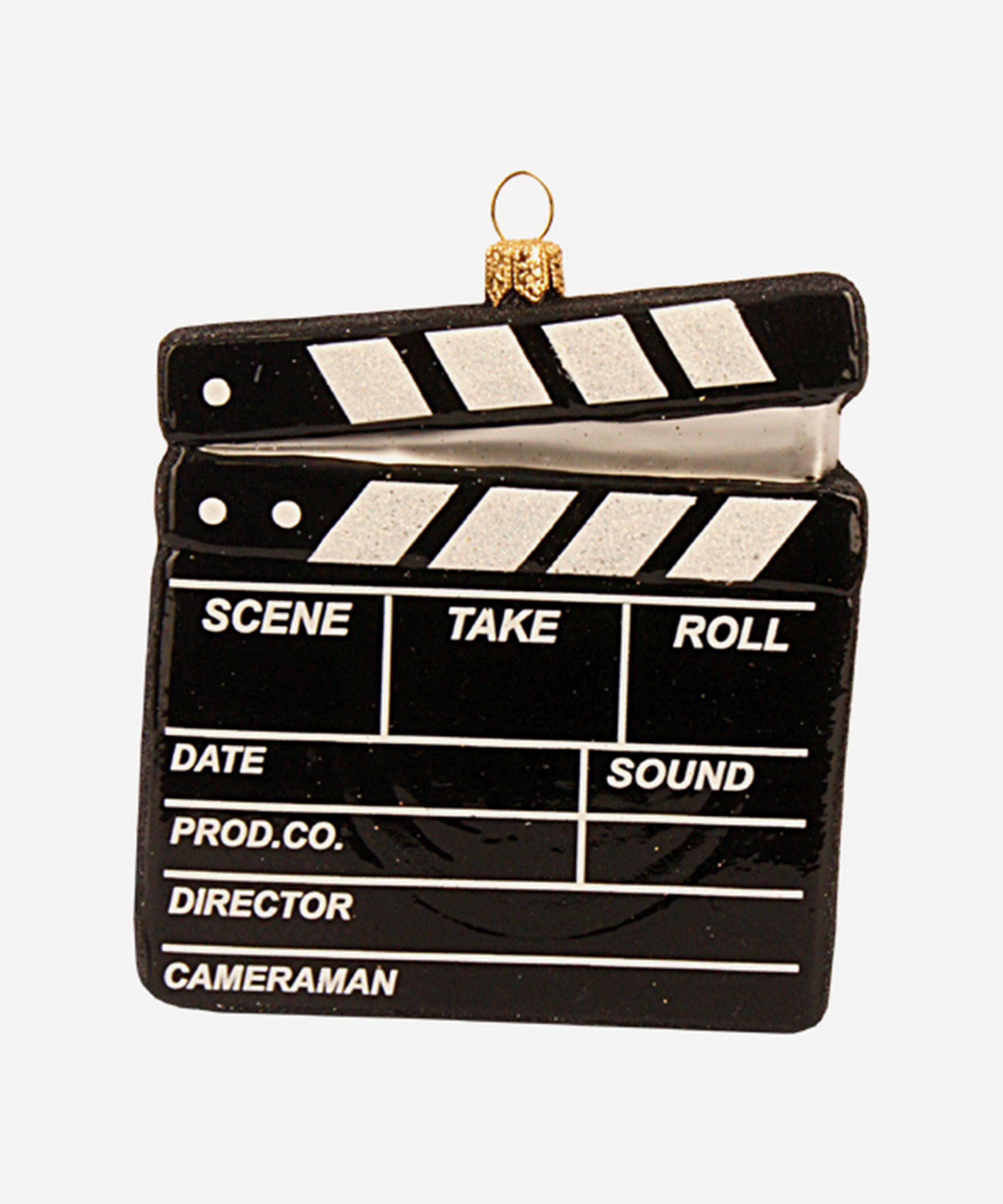 Christmas - Glass Clapperboard Ornament image number 0