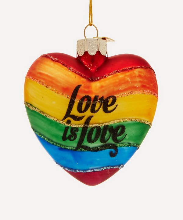 Christmas - Love is Love Glass Tree Ornament image number null