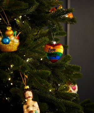 Christmas - Love is Love Glass Tree Ornament image number 1