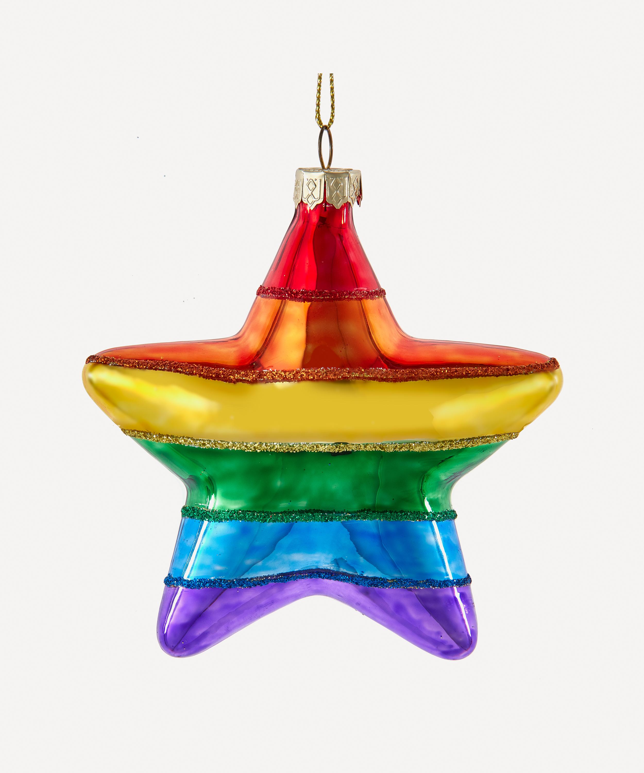 Christmas - Glass Pride Star Ornament image number 0