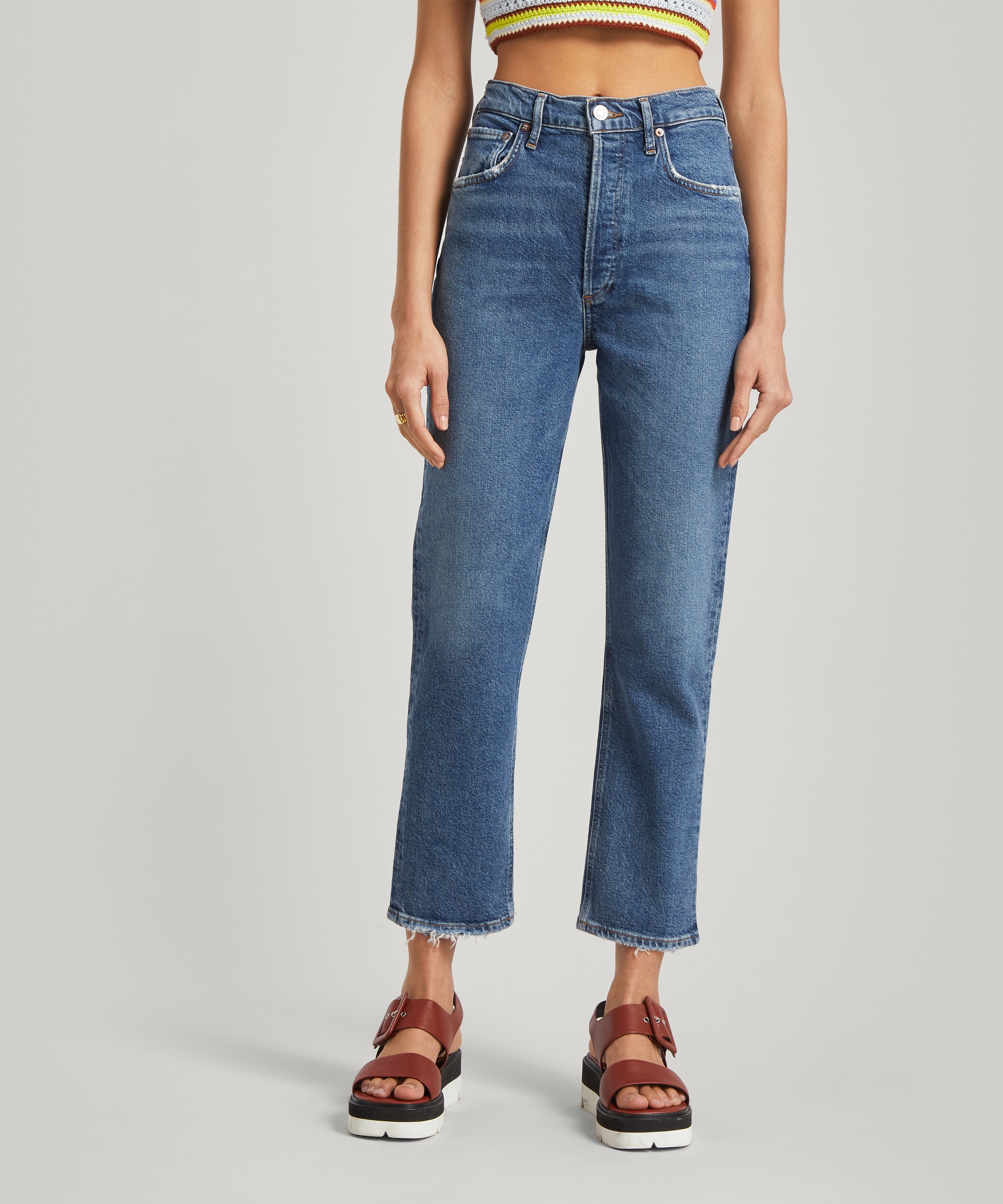 AGOLDE - Riley High-Rise Straight Crop Jeans image number 1