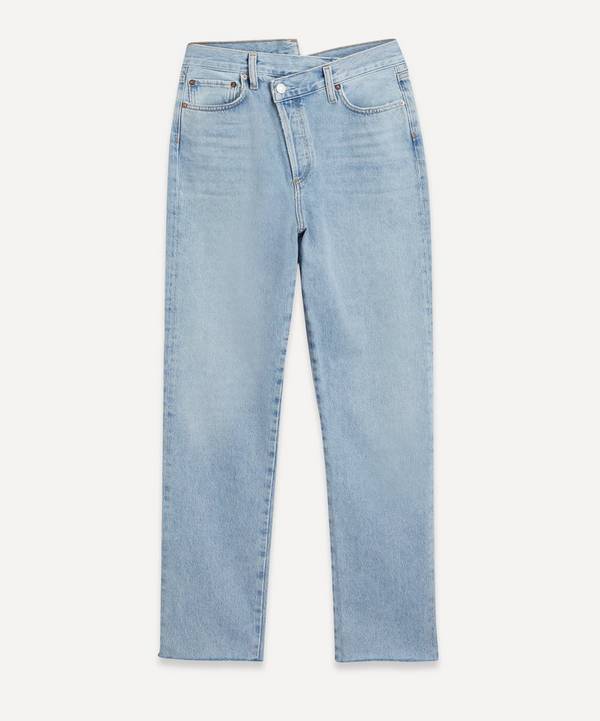 AGOLDE - CrissCriss Cross Straight Mid-Rise Jeans image number 0
