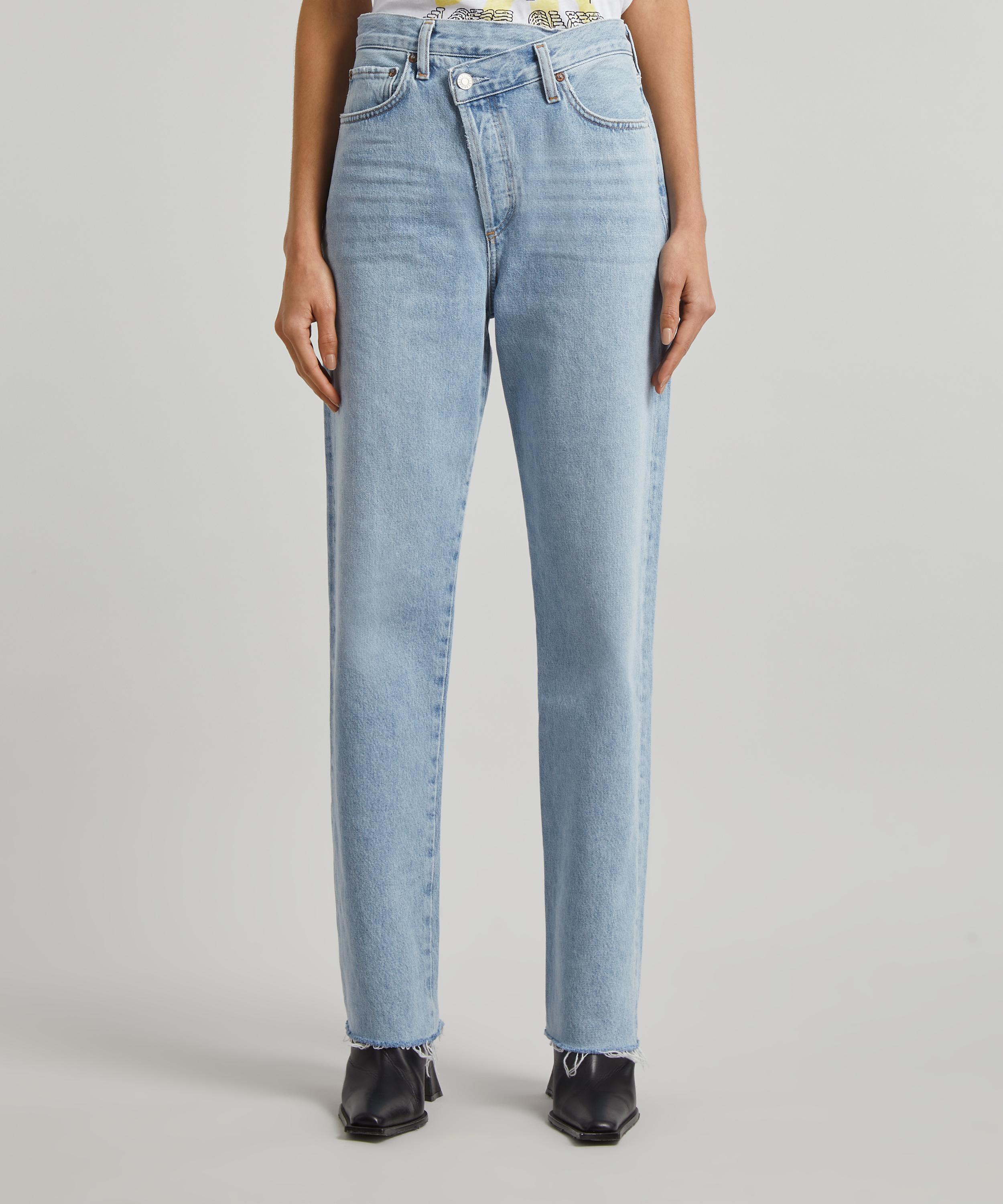AGOLDE - CrissCriss Cross Straight Mid-Rise Jeans image number 1