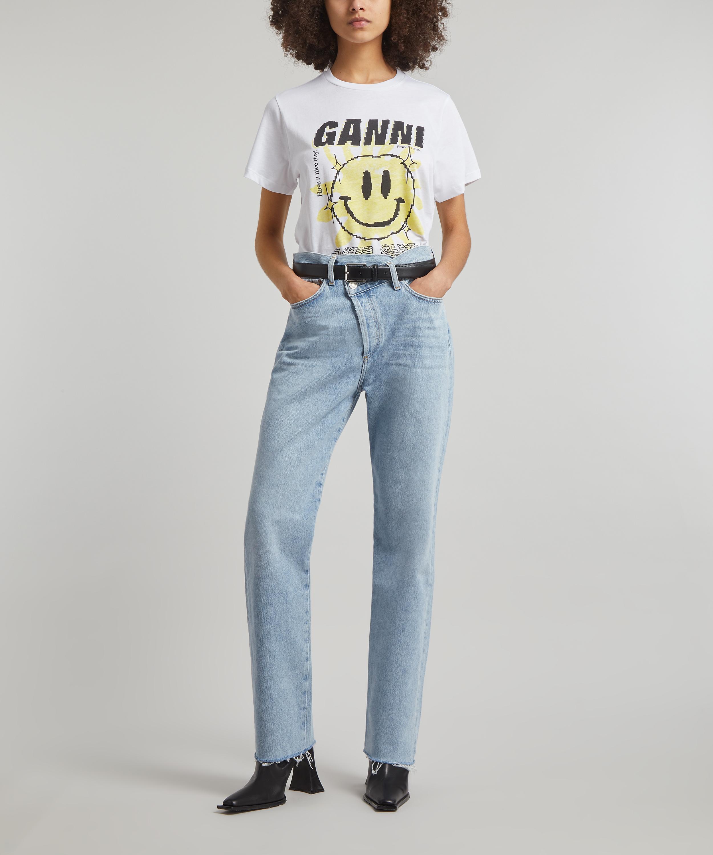 AGOLDE - CrissCriss Cross Straight Mid-Rise Jeans image number 2