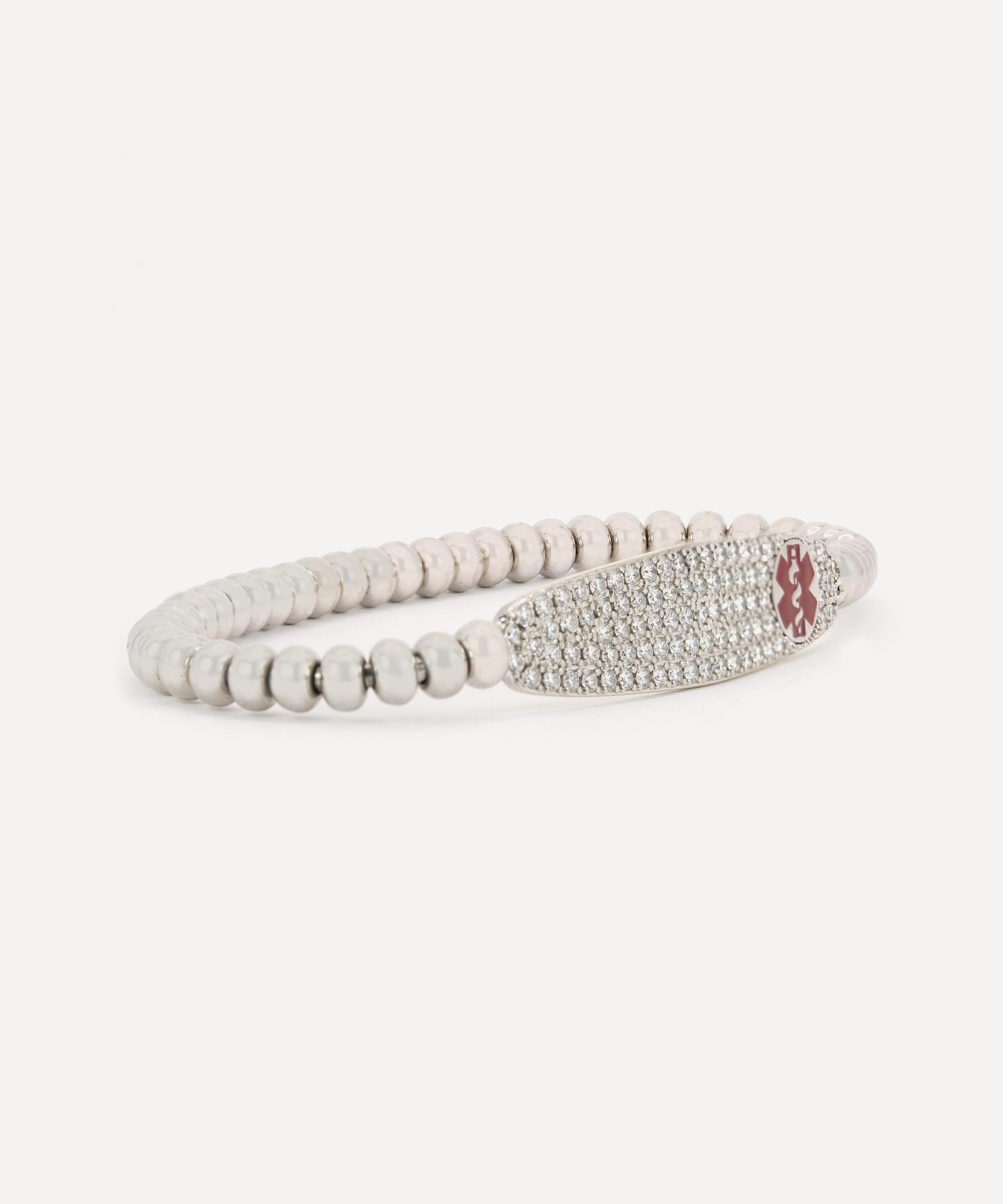 White gold medical bracelets top