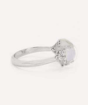 Kojis - 18ct White Gold Moonstone and Diamond Trefoil Ring image number 2