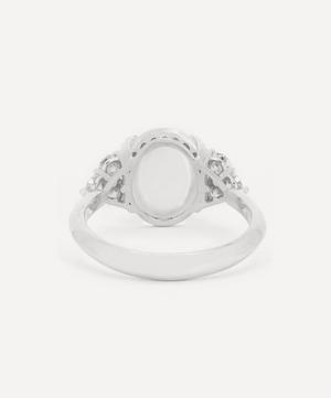 Kojis - 18ct White Gold Moonstone and Diamond Trefoil Ring image number 3