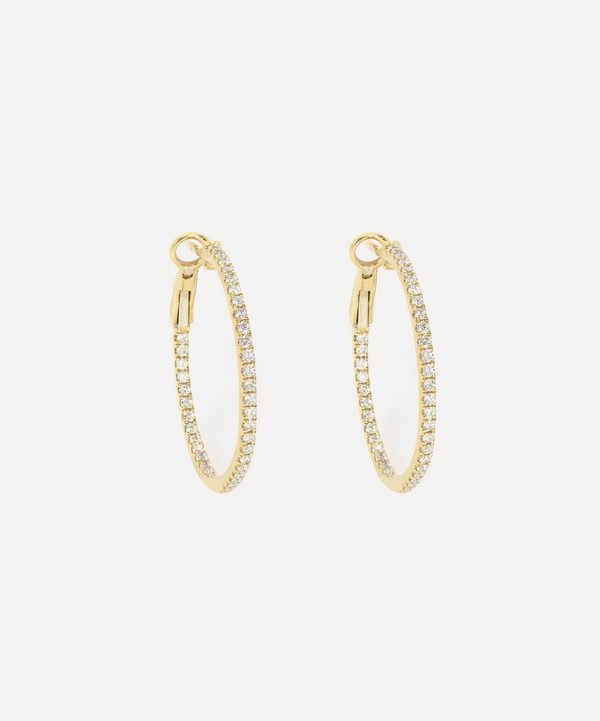 Kojis - 18ct Gold Diamond Hoop Earrings image number null
