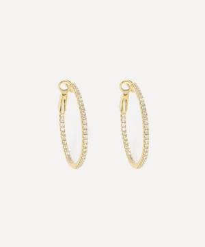 18ct Gold Diamond Hoop Earrings