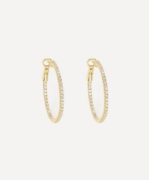 Kojis - 18ct Gold Diamond Hoop Earrings image number 0