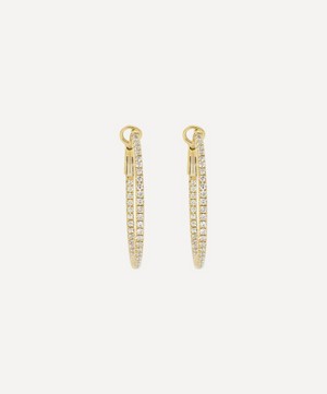 Kojis - 18ct Gold Diamond Hoop Earrings image number 1