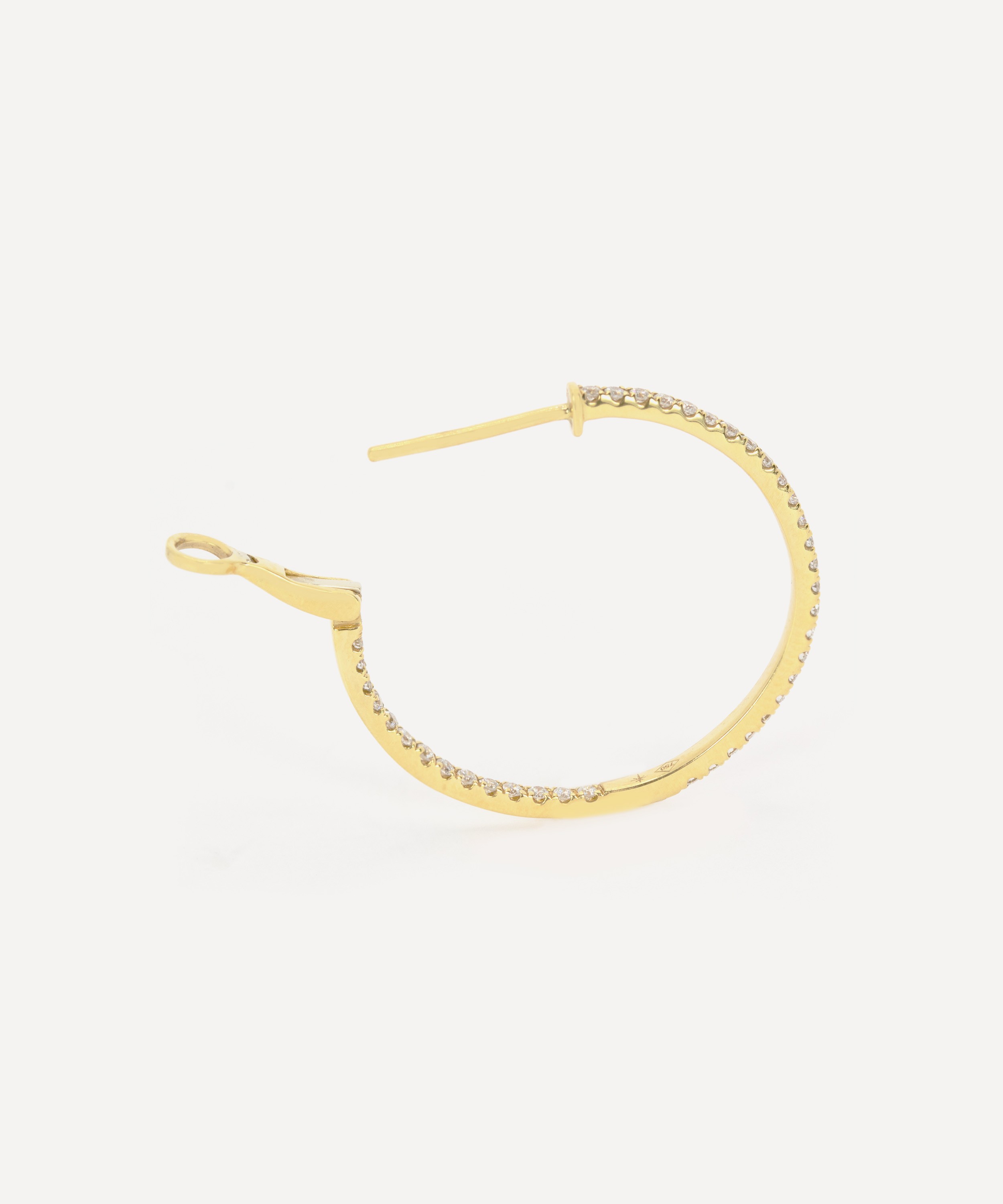 Kojis - 18ct Gold Diamond Hoop Earrings image number 2