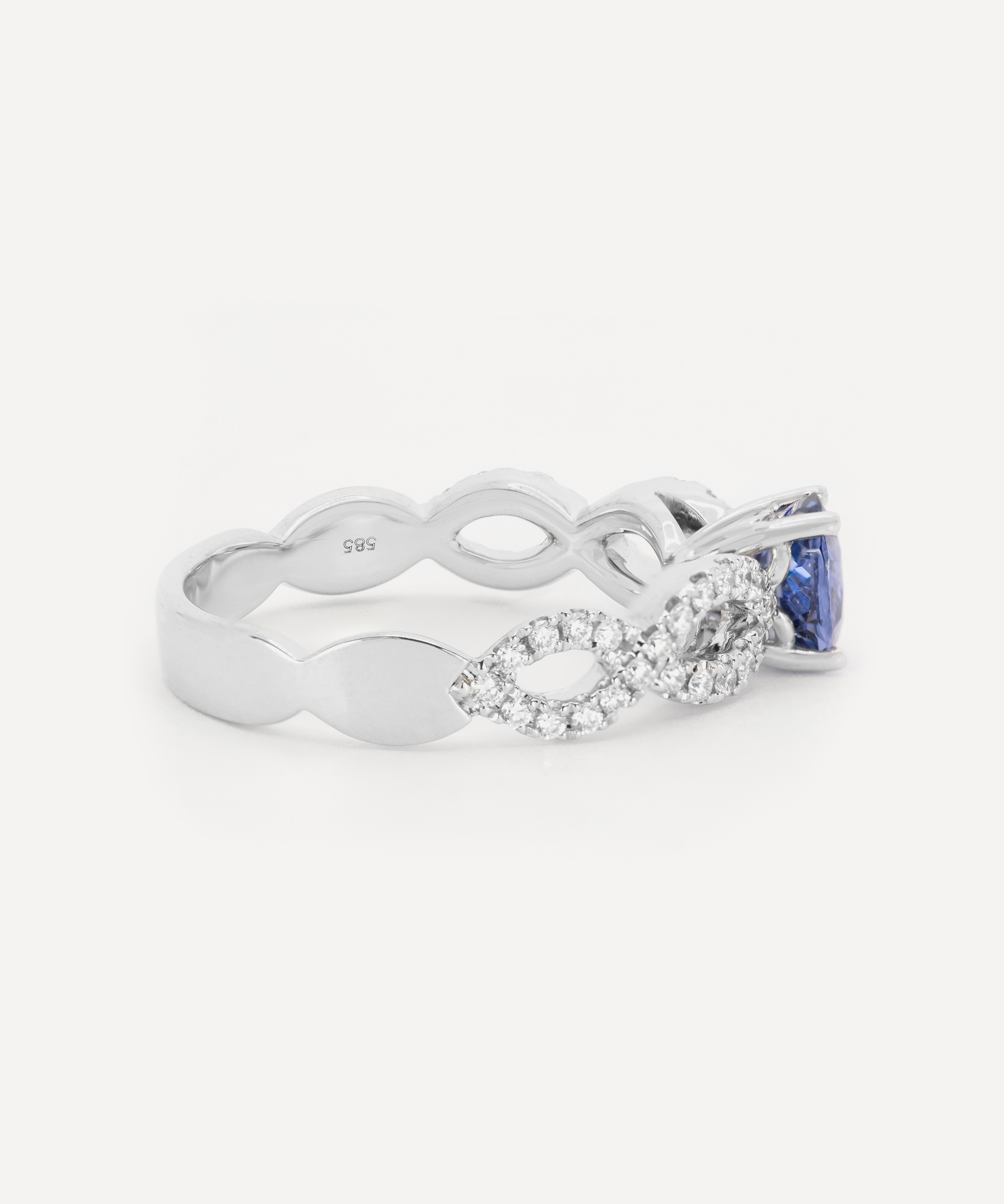 Kojis - 14ct White Gold Violet Sapphire Ring image number 2