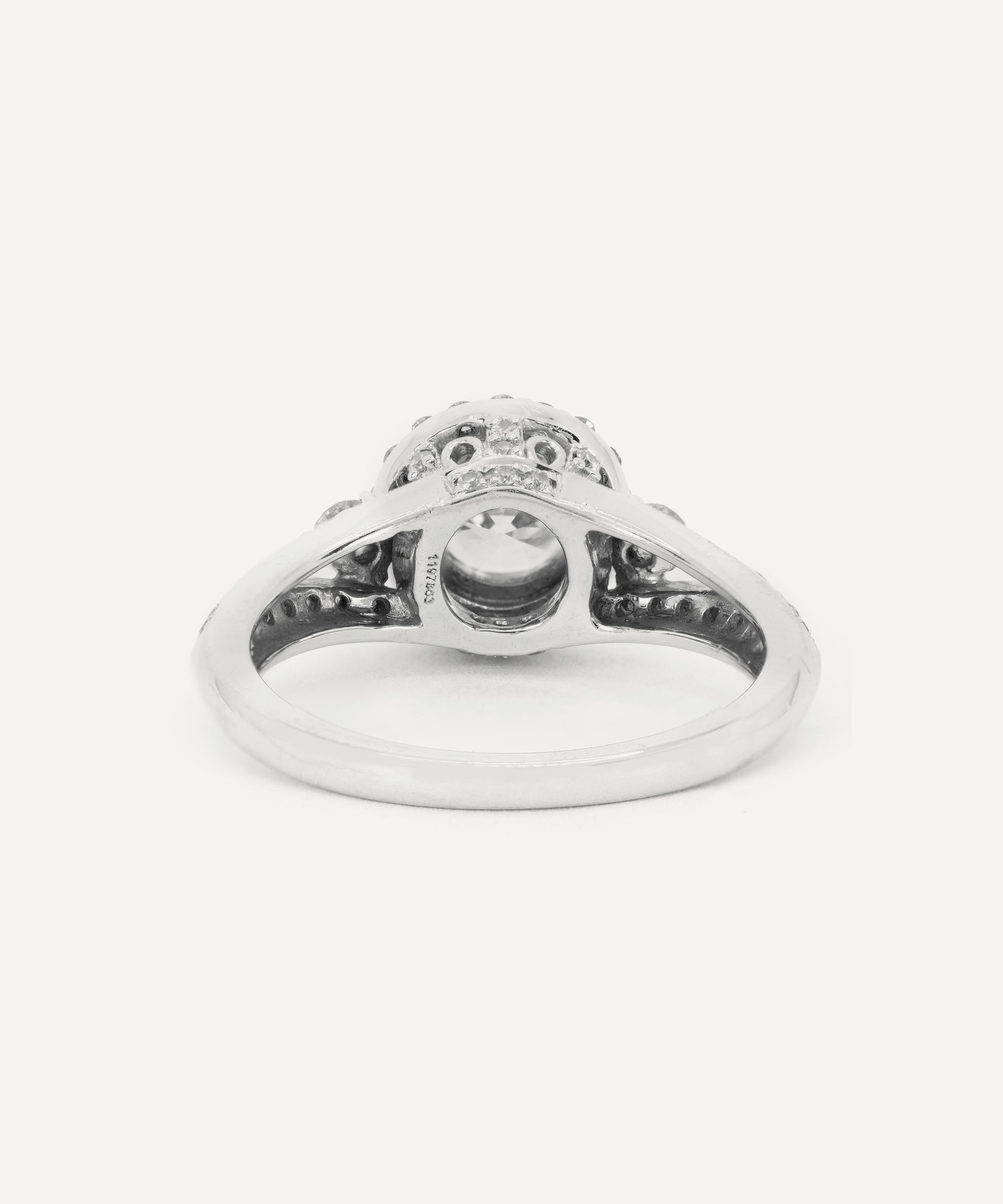 Kojis - 18ct White Gold Diamond Halo Cluster Ring image number 3