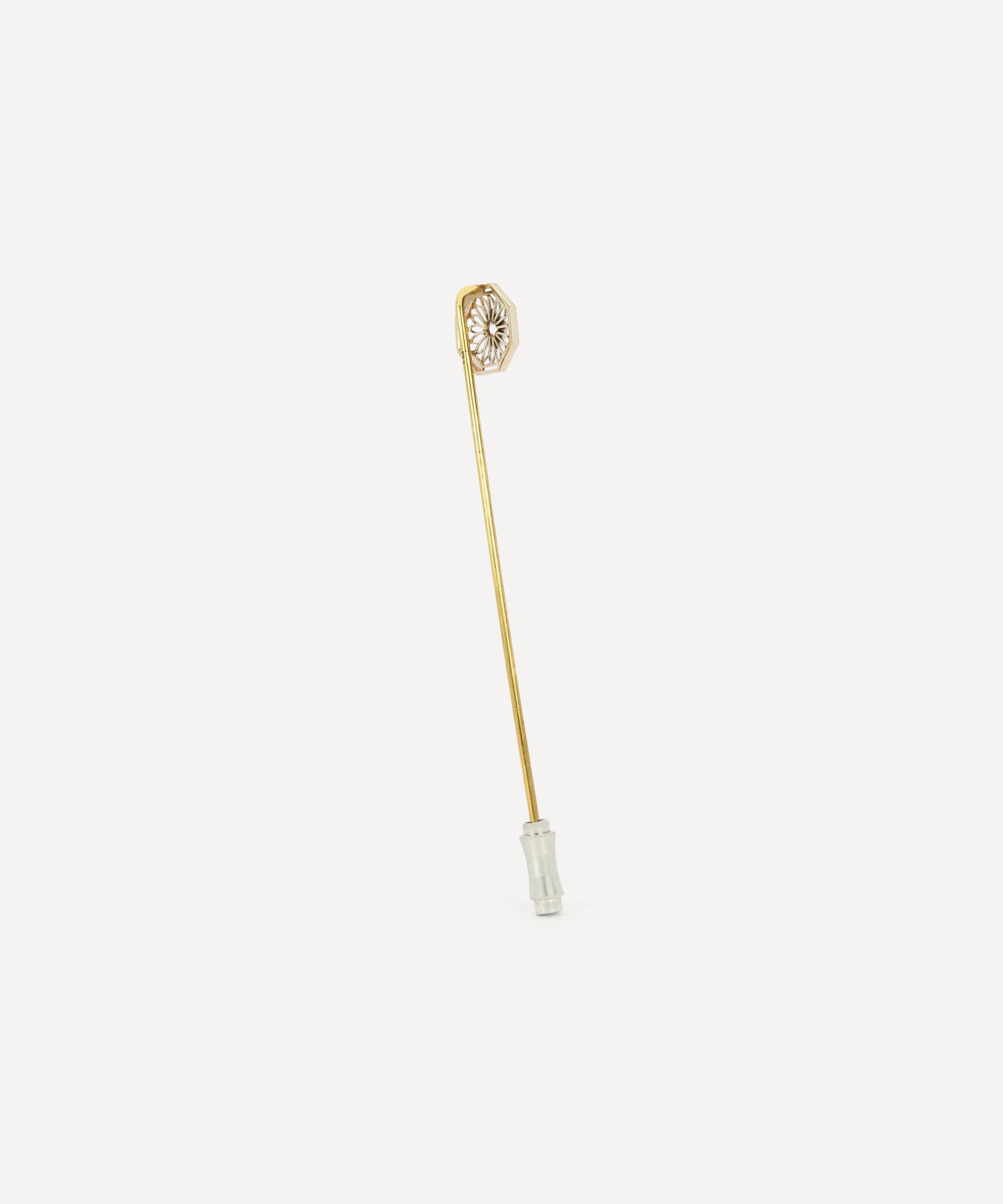 Kojis - 14ct Gold 1920s Art Deco Diamond Pin image number 2