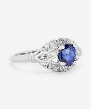 Kojis - Platinum Art Deco Sapphire and Diamond Ring image number 1