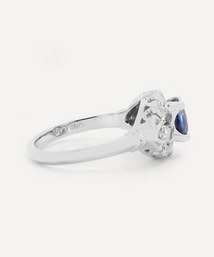 Kojis - Platinum Art Deco Sapphire and Diamond Ring image number 2