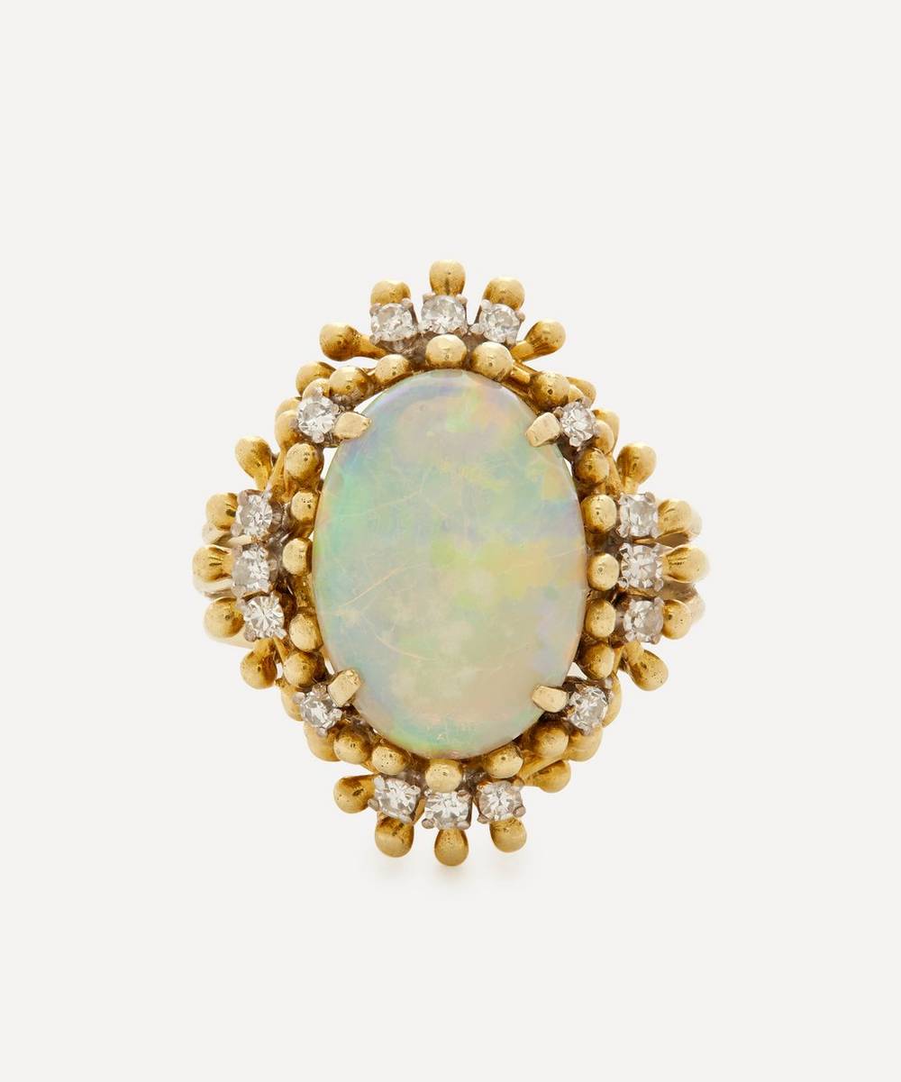 Kojis - 14ct Gold Vintage Opal Cocktail Ring