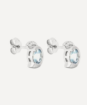 Kojis - 18ct White Gold Asymmetrical Aquamarine Earrings image number 1