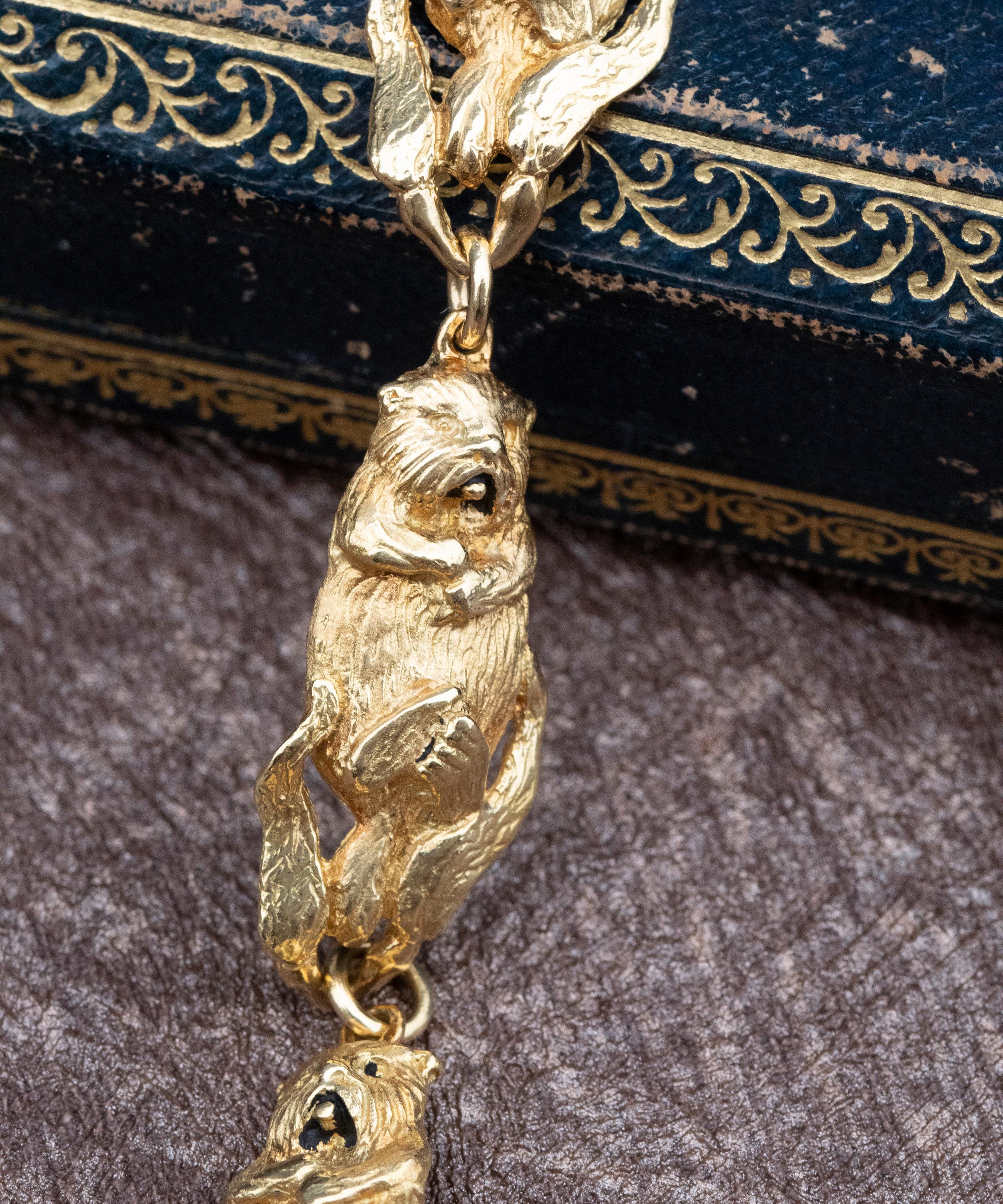 Kojis 18ct Gold 1980s Floating Sea Otter Bracelet Liberty