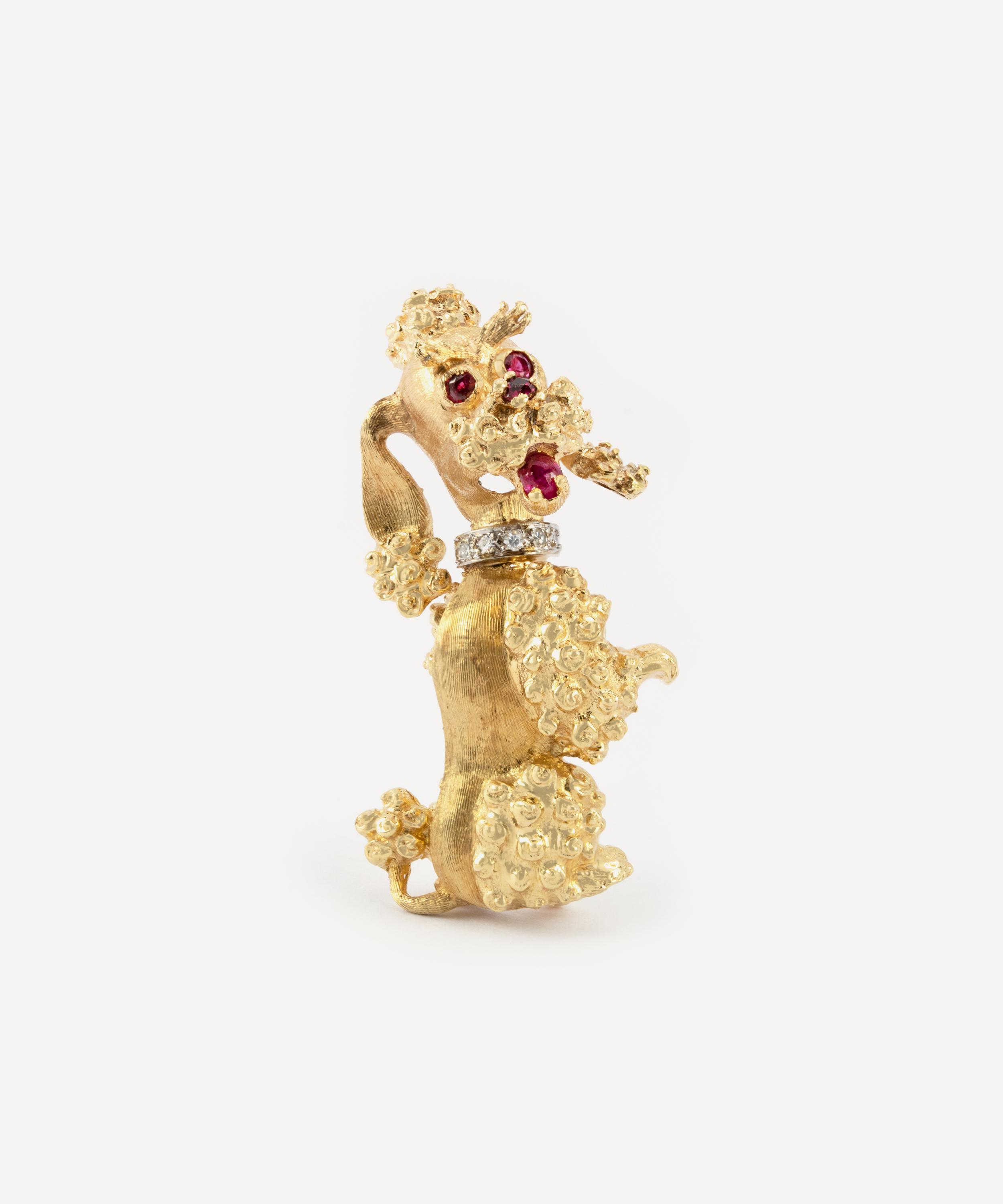 Kojis - 14ct Gold Vintage Poodle Brooch image number 0