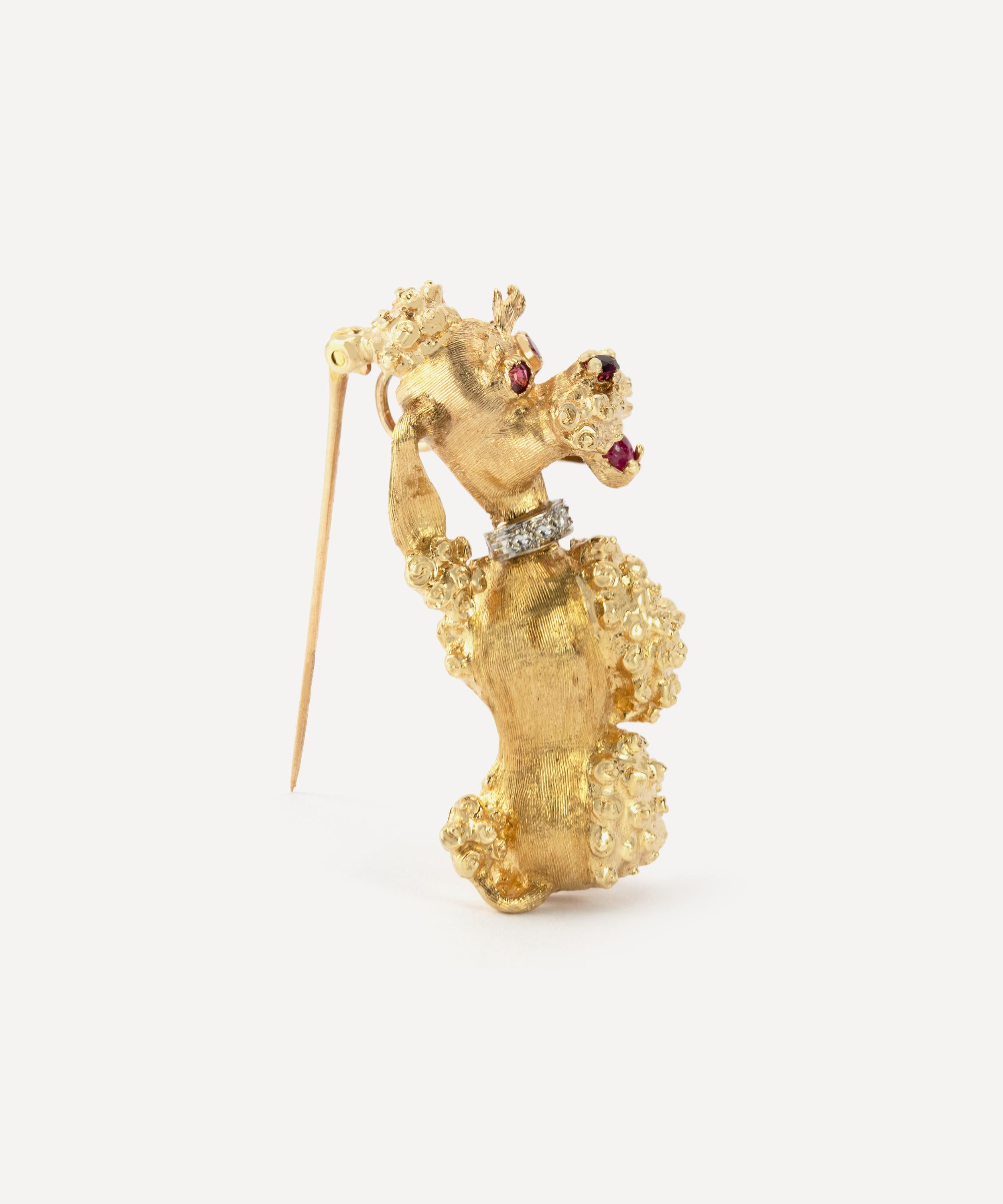 Kojis - 14ct Gold Vintage Poodle Brooch image number 2