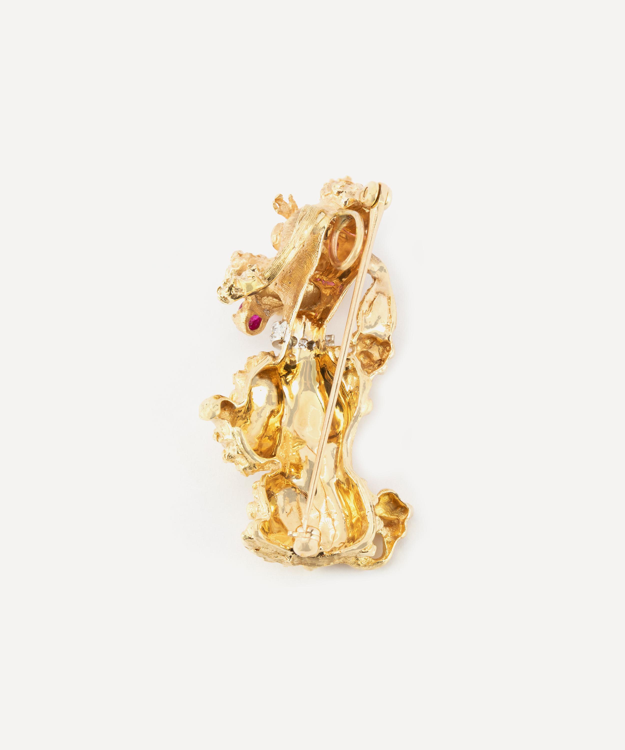 Kojis - 14ct Gold Vintage Poodle Brooch image number 3
