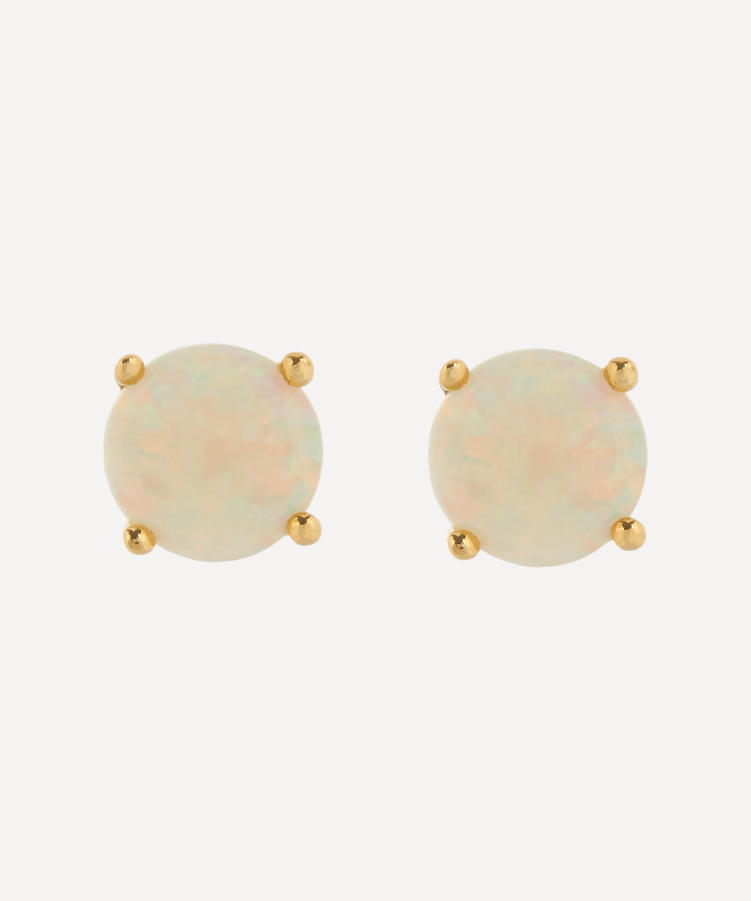 Kojis - 18ct Gold Opal Stud Earrings image number 0