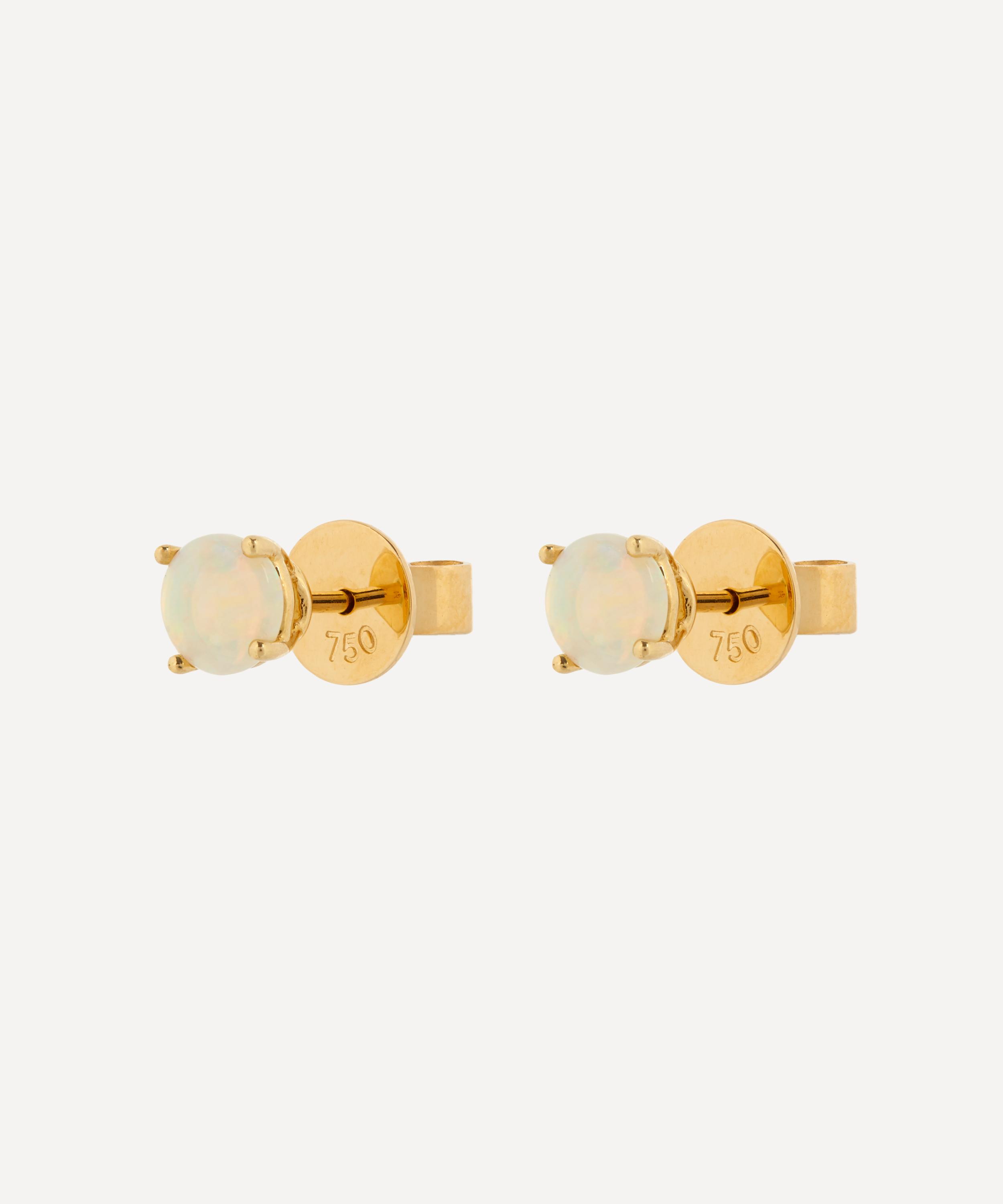 Kojis - 18ct Gold Opal Stud Earrings image number 1