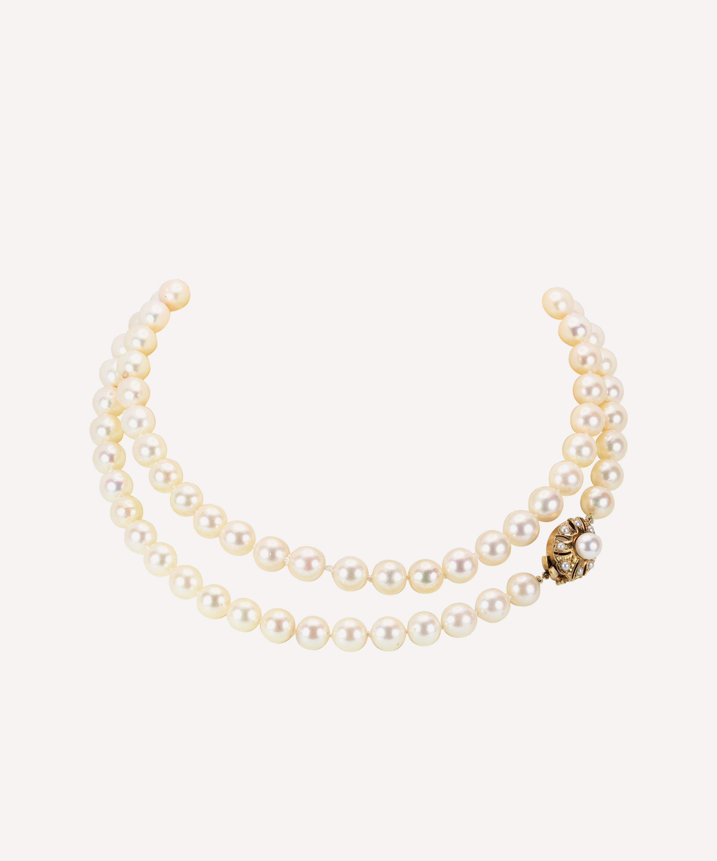 Kojis - 14ct Gold Long Vintage Pearl Necklace image number 0