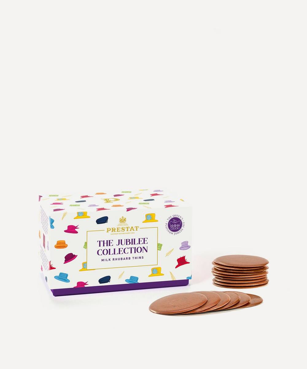 Prestat - The Jubilee Collection Milk Chocolate Rhubarb Thins 200g