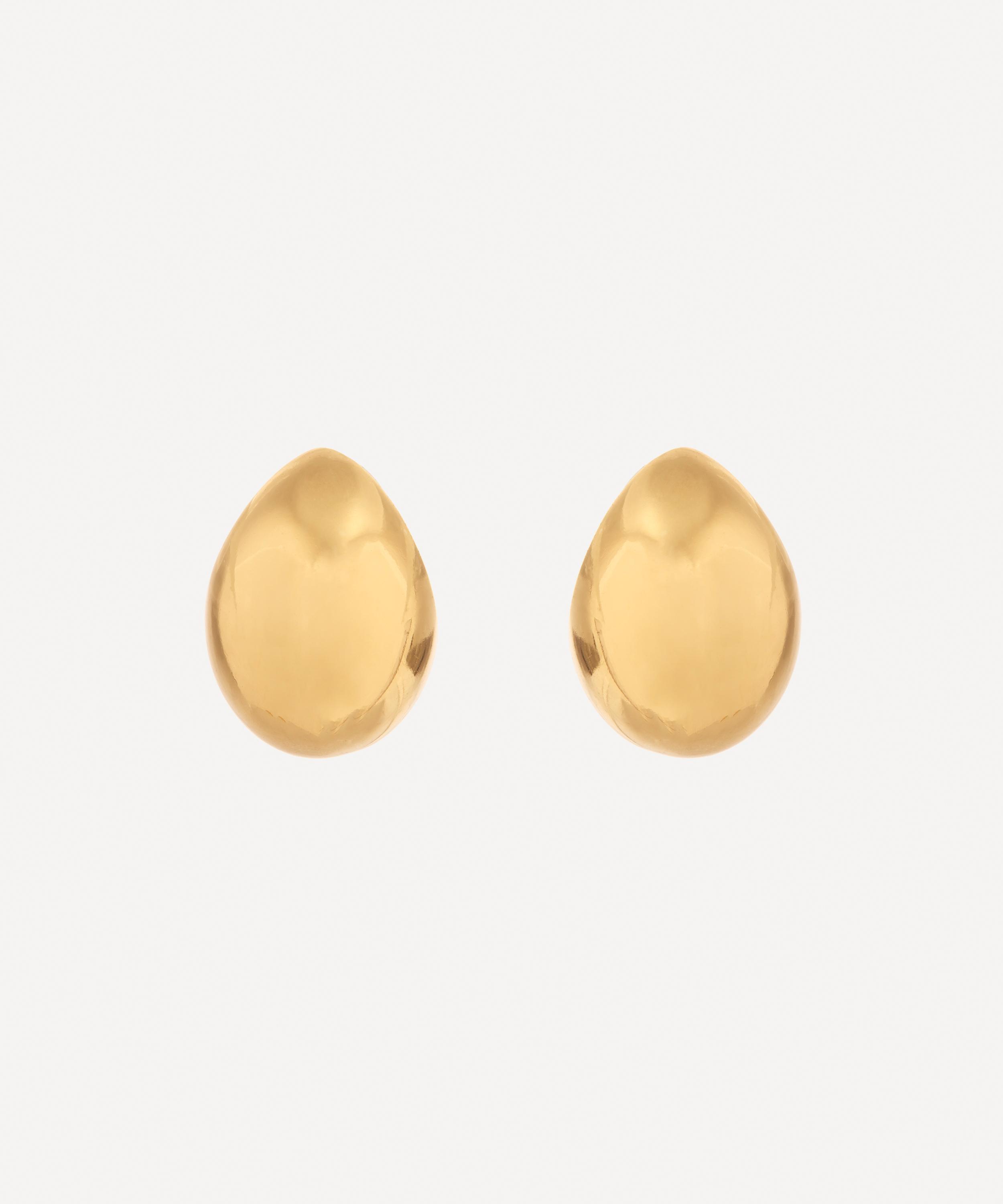 Kenneth Jay Lane - 18ct Gold-Plated Polished Dome Pierced Earrings image number 2